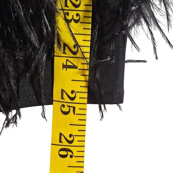 Koandaily Womens Black Dress 2XL Black Feather Cuff StatementCollar RetroGlam - Picture 12 of 14
